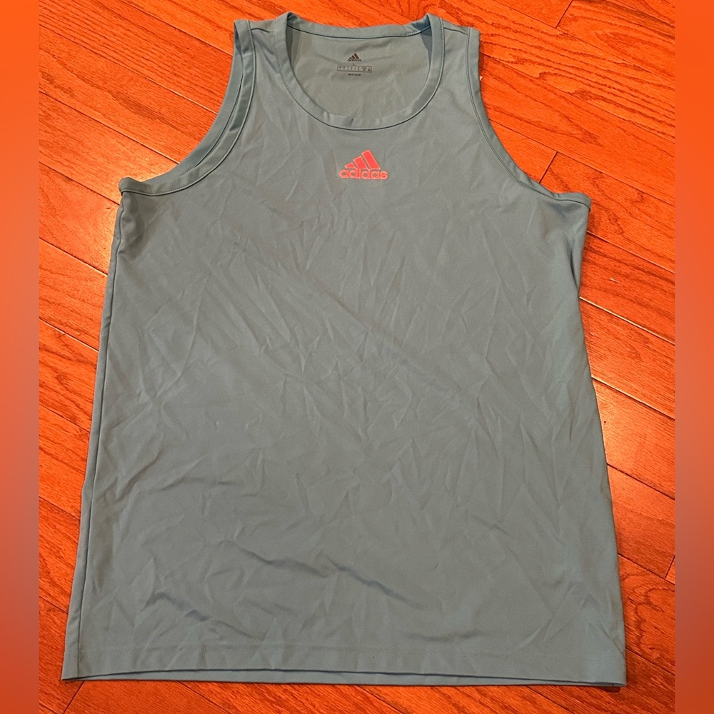 adidas Men’s Sleeveless Training Tank in Turquoise Blue
